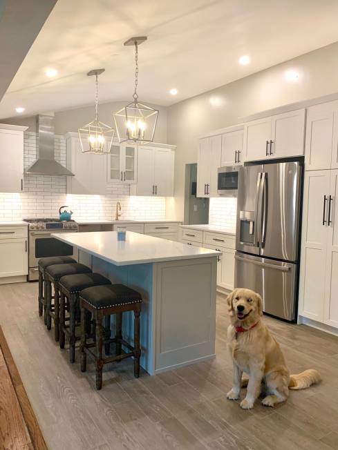 Photo of a recent kitchen cabinet installation in Randolph